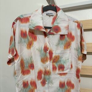 Kenzo Coquelicot Regular Fit Button Front Shirt